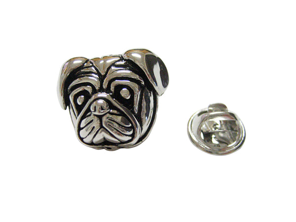 Pug Dog Head Lapel Pin