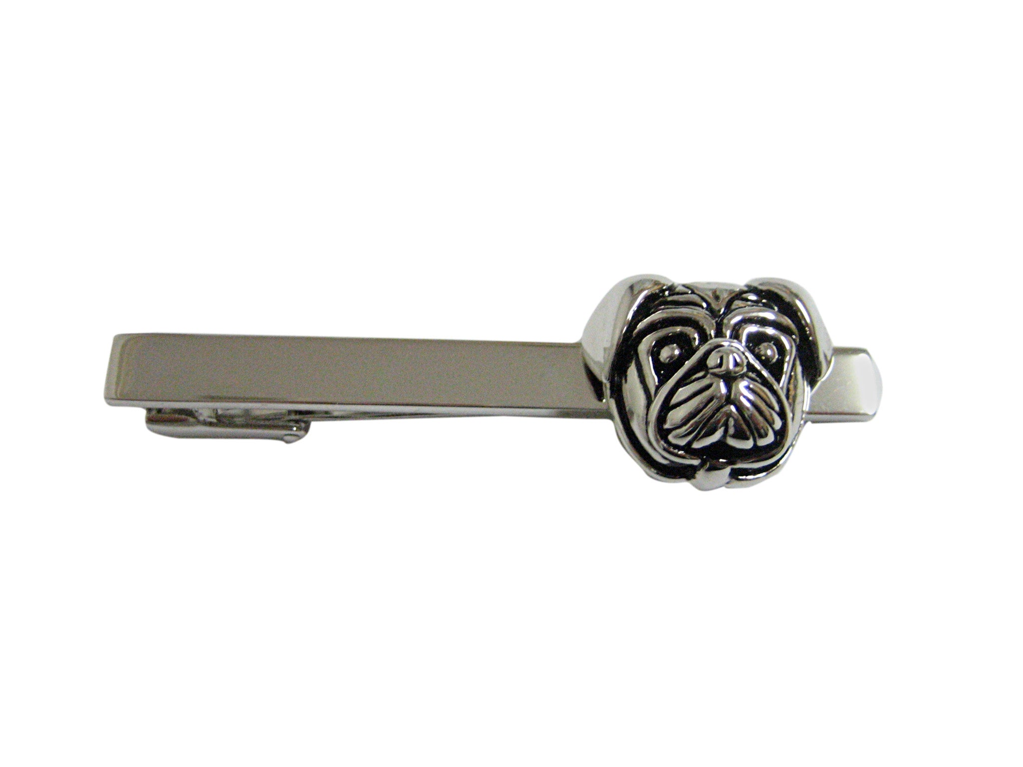 Pug Dog Head Pendant Square Tie Clip