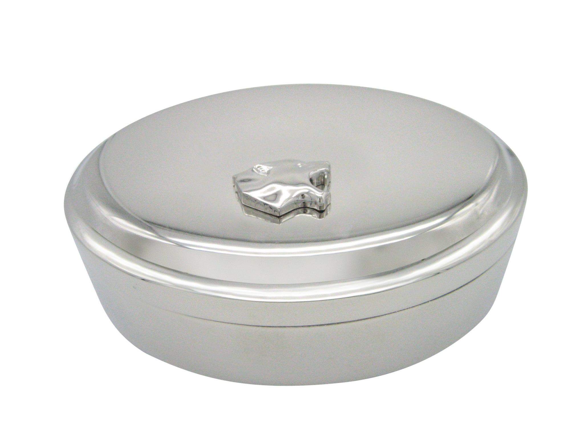 Puma Wild Cat Pendant Oval Trinket Jewelry Box