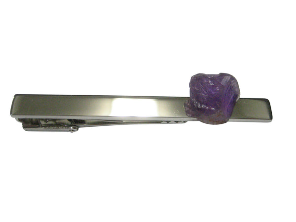 Purple Amethyst Gemstone Tie Clip