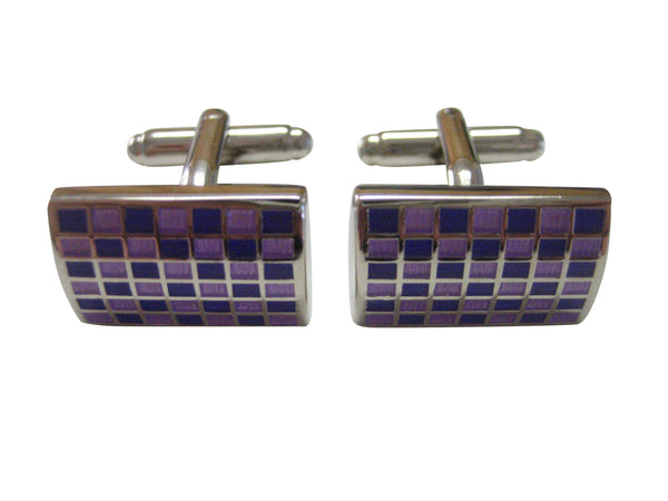 Purple Checkered Cufflinks