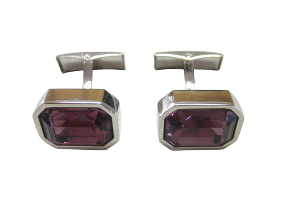 Purple Crystal Cufflinks