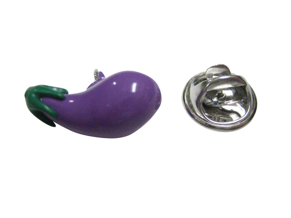 Purple Eggplant Aubergine Vegetable Emoji Lapel Pin