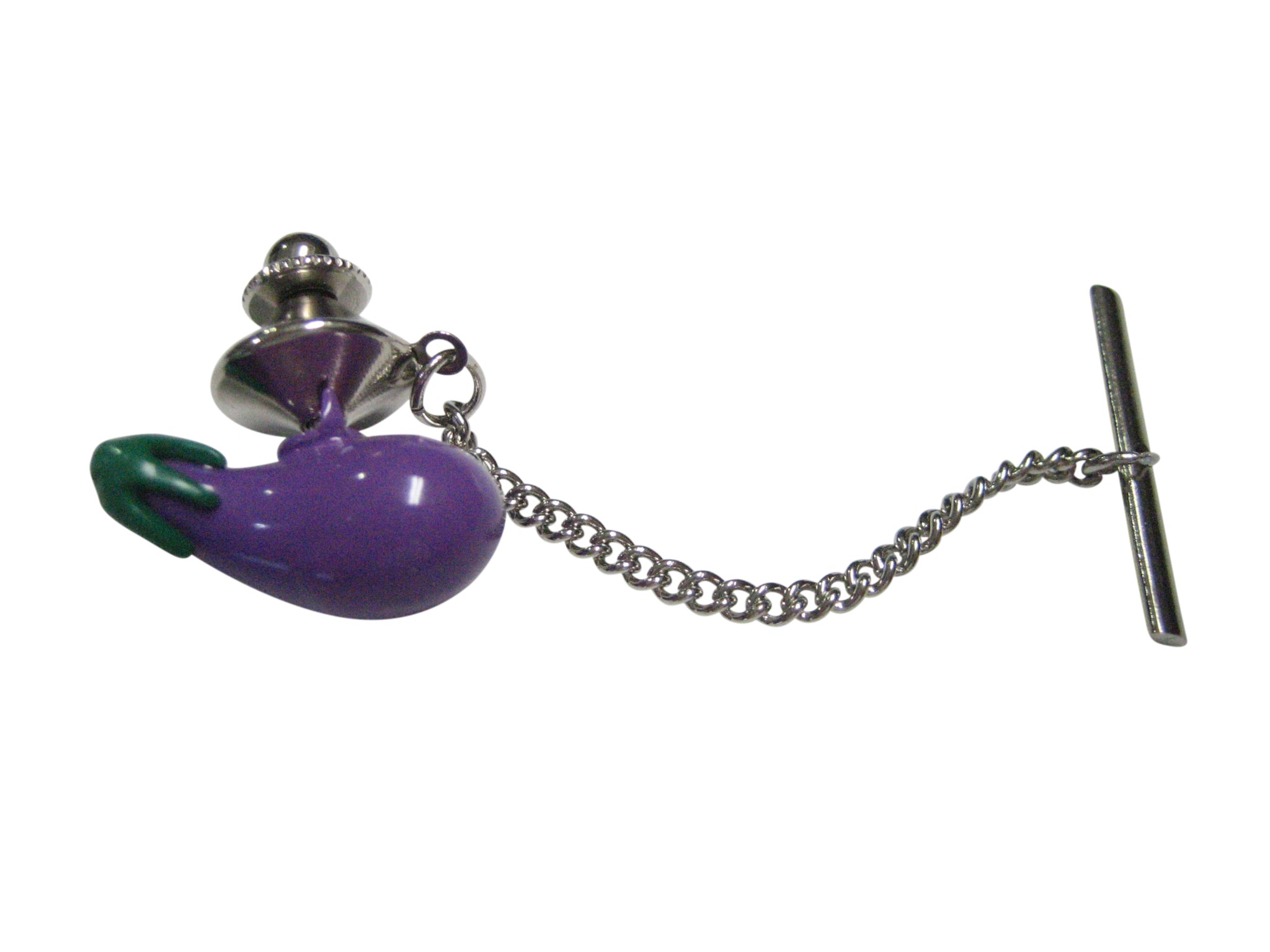 Purple Eggplant Aubergine Vegetable Emoji Tie Tack