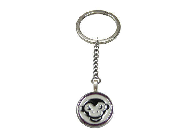 Purple Monkey Pendant Keychain