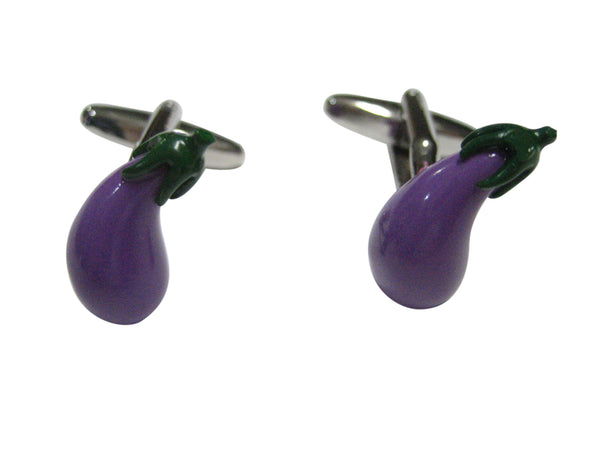 Purple Toned Eggplant Aubergine Vegetable Cufflinks