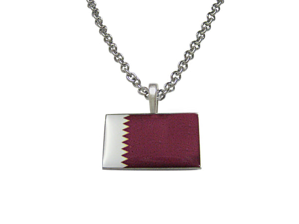 Qatar Flag Pendant Necklace