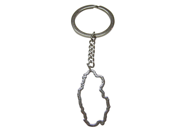 Qatar Map Outline Keychain