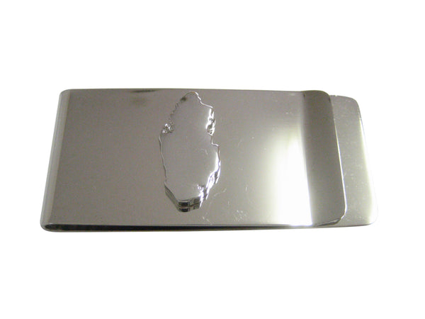 Qatar Map Shape Money Clip