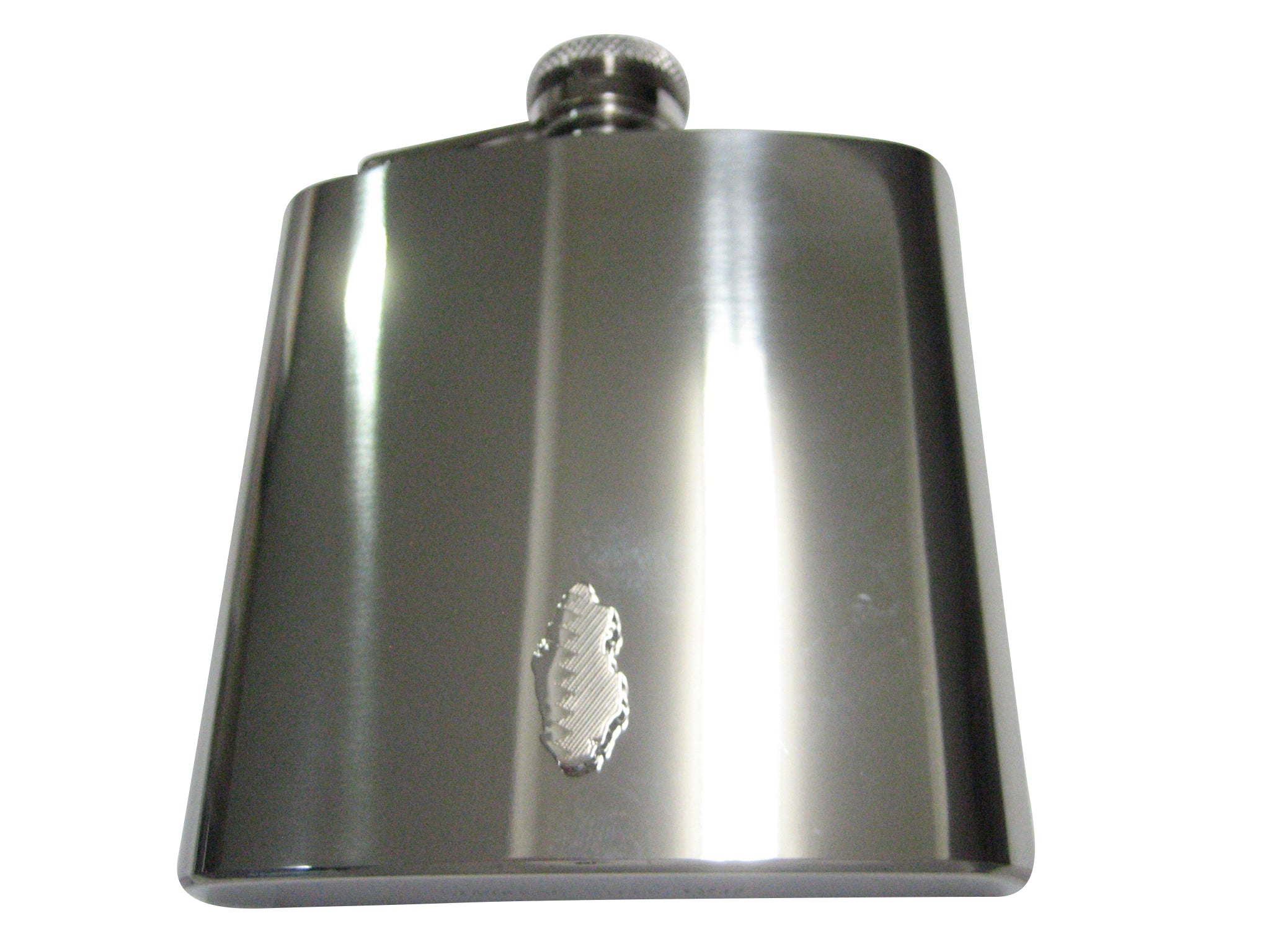 Qatar Map Shape and Flag Design 6oz Flask