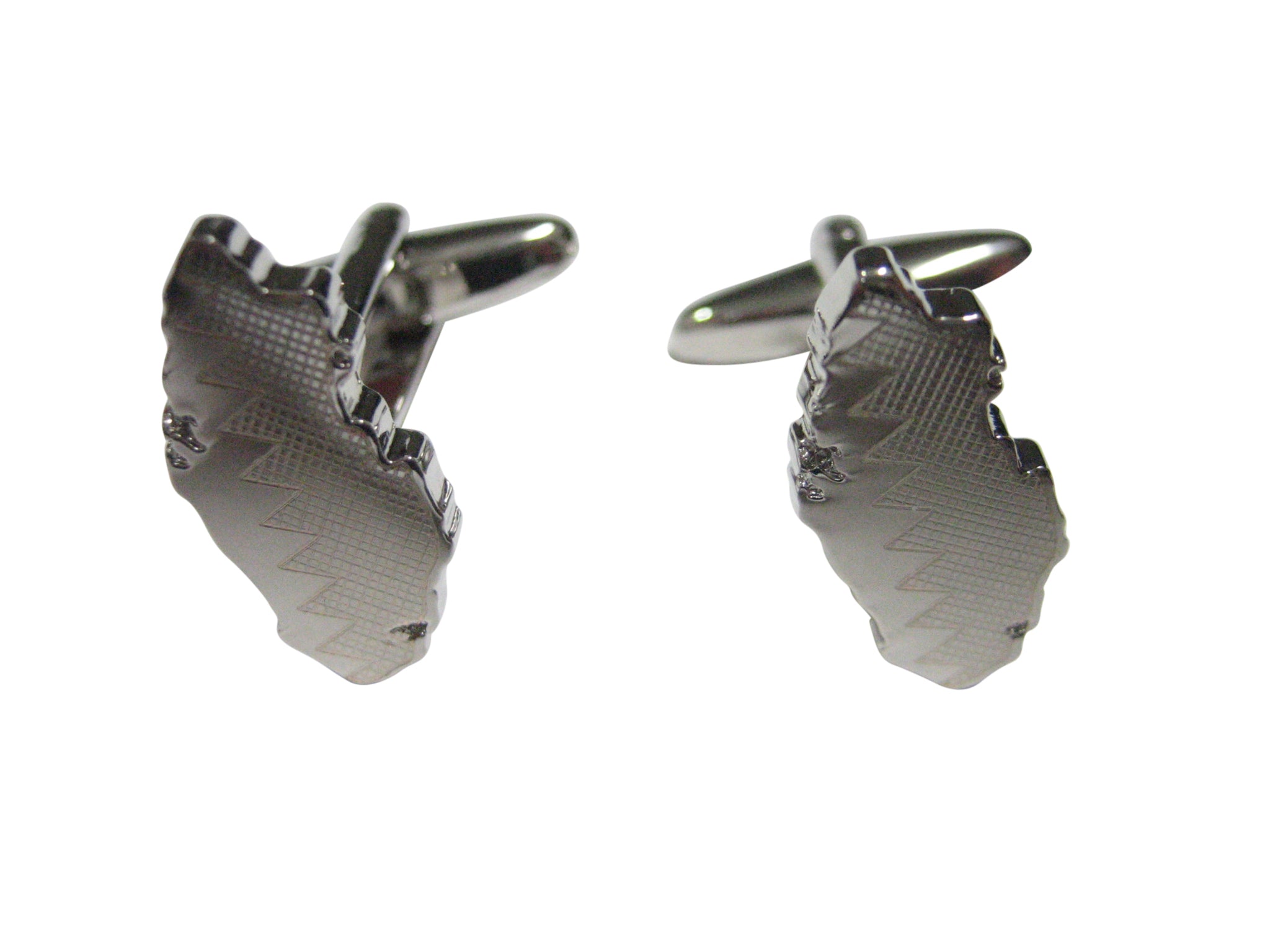 Qatar Map Shape and Flag Design Cufflinks