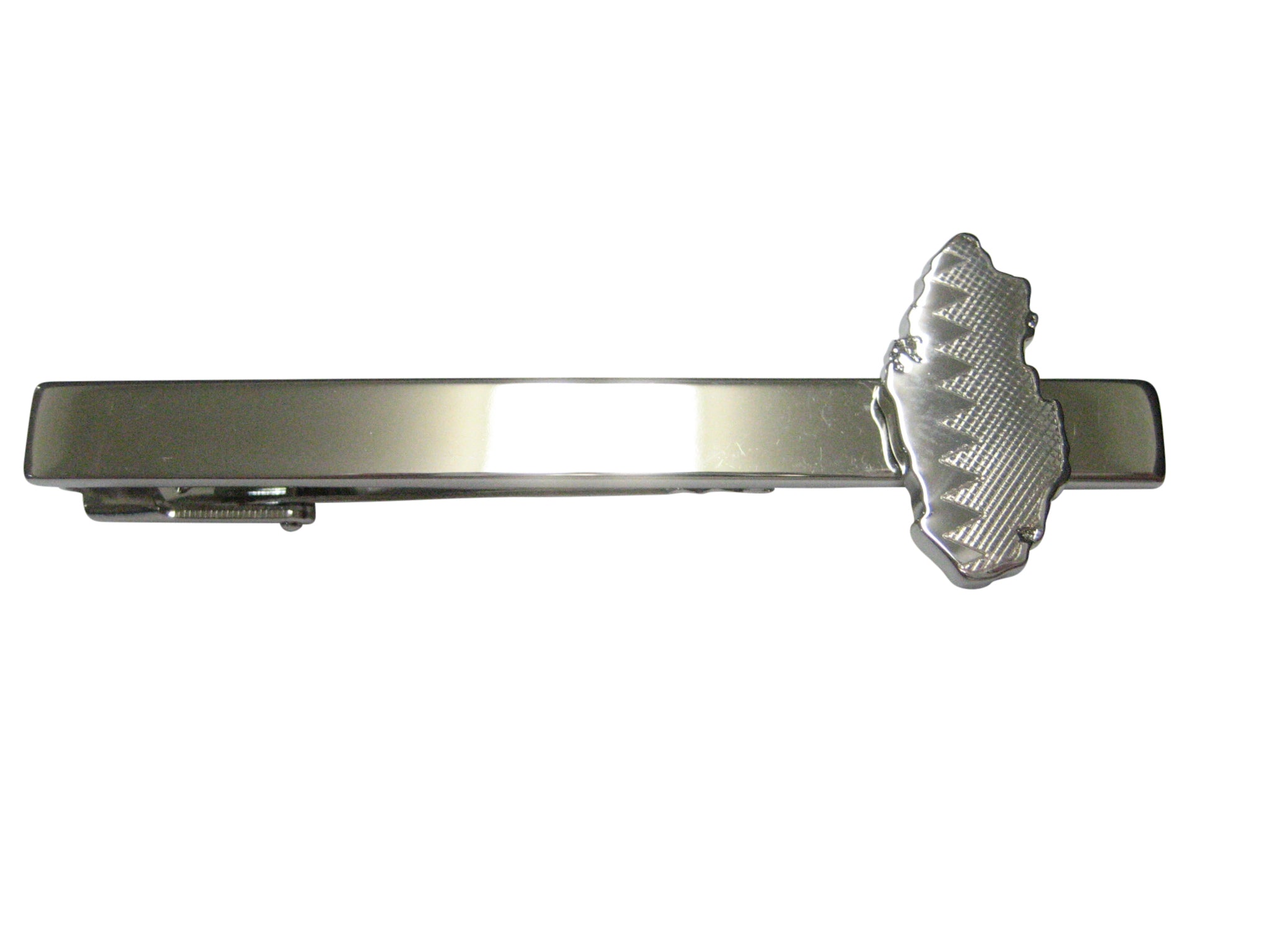 Qatar Map Shape and Flag Design Tie Clip