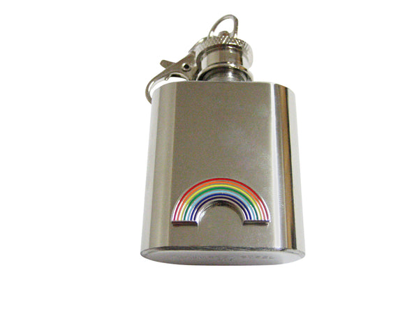 Rainbow 1 Oz. Stainless Steel Key Chain Flask