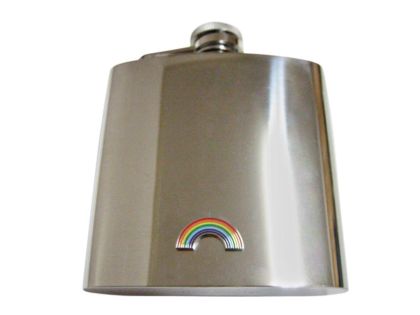 Rainbow 6 Oz. Stainless Steel Flask
