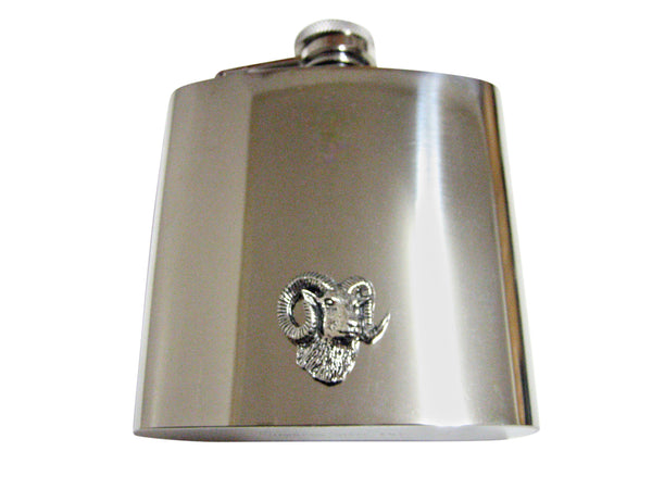 Ram Head 6 Oz. Stainless Steel Flask