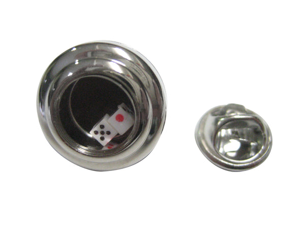Rattling Dice Pendant Lapel Pin