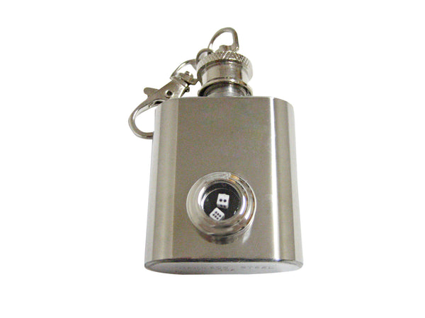 Rattling Dice 1 Oz. Stainless Steel Key Chain Flask