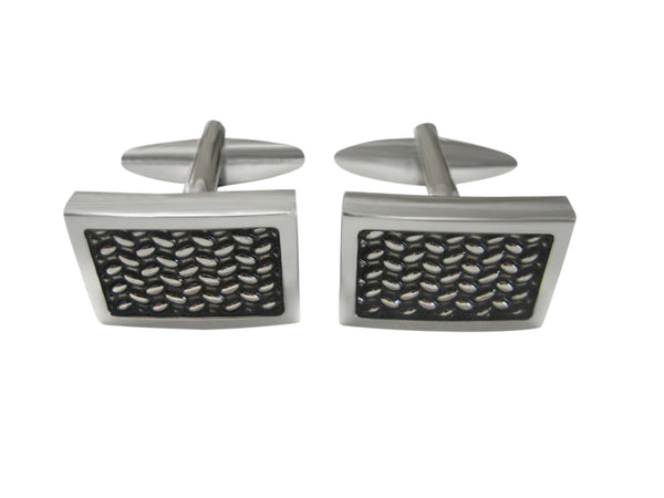 Rectangular Metal Mesh Design Cufflinks