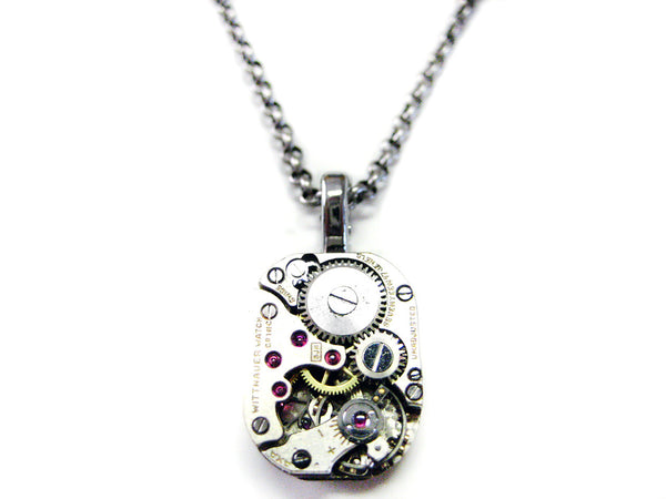 Rectangular Steampunk Watch Necklace