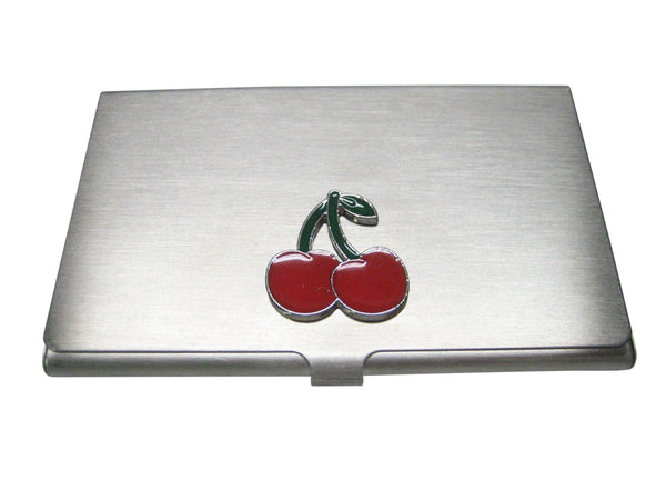 Red Cherry Fruit Business Card Holder