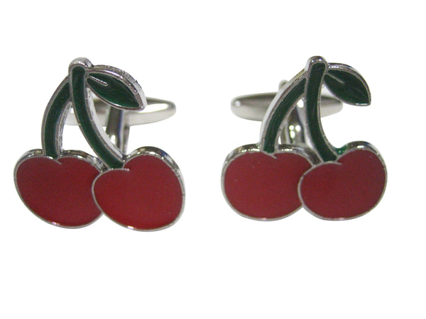 Red Cherry Fruit Cufflinks