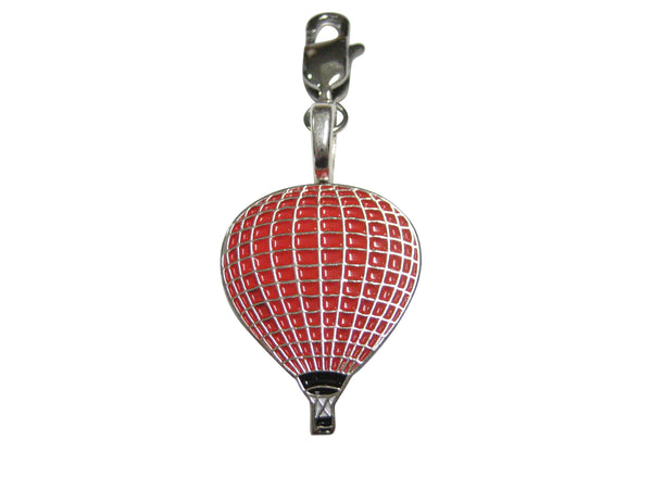 Red Hot Air Balloon Pendant Zipper Pull Charm