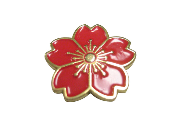 Red Cherry Blossom Flower Magnet