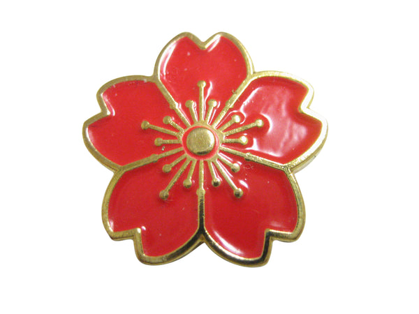 Red Cherry Blossom Flower Magnet