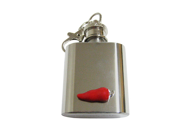 Red Chili Pepper 1 Oz. Stainless Steel Key Chain Flask