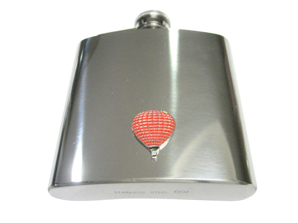 Red Colored Hot Air Balloon 6oz Flask