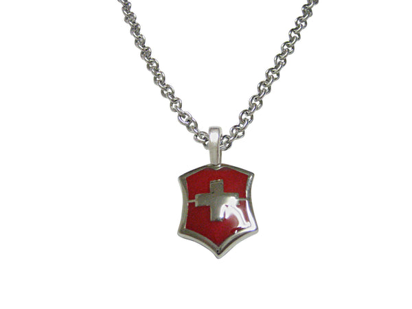 Red Cross Design Necklace