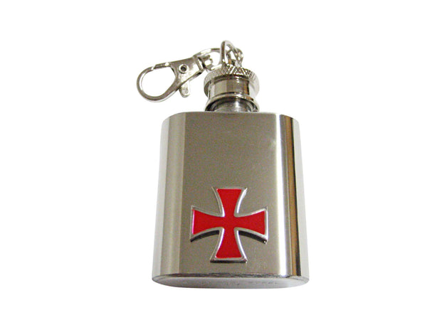 Red Cross 1 Oz. Stainless Steel Key Chain Flask