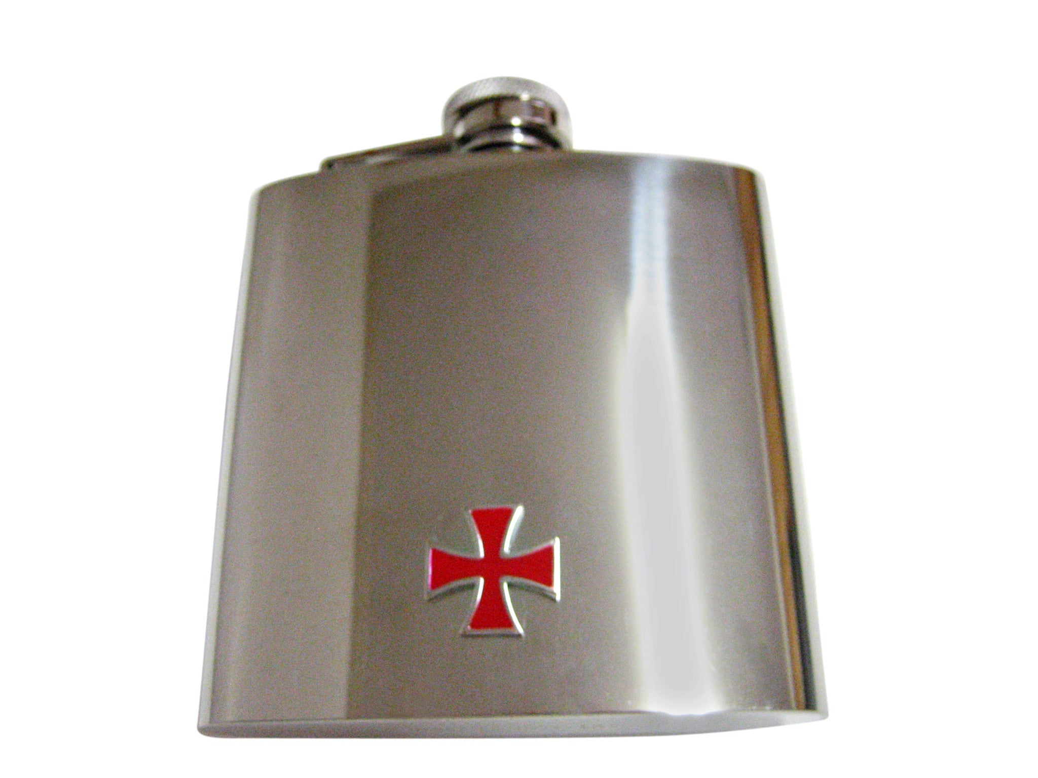 Red Cross 6 Oz. Stainless Steel Flask