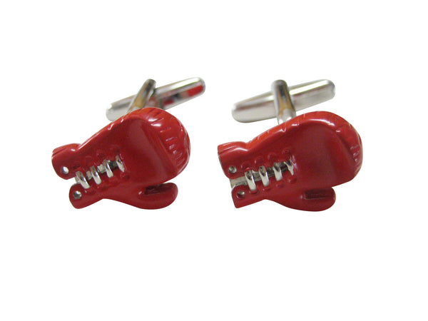 Red Detailed Boxing Glove Cufflinks