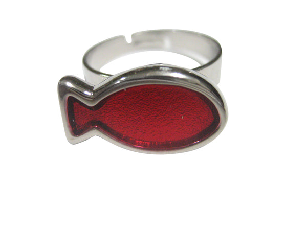 Red Fish Adjustable Size Fashion Ring