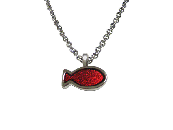 Red Fish Pendant Necklace