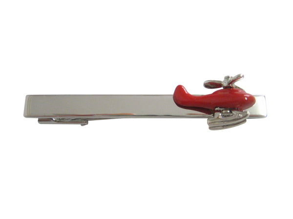 Red Helicopter Square Tie Clip