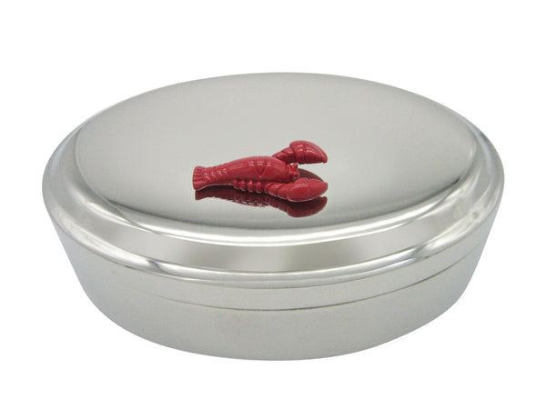 Red Lobster Pendant Oval Trinket Jewelry Box