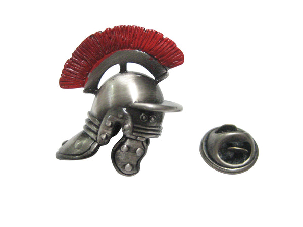 Red Plumed Roman War Helmet Lapel Pin