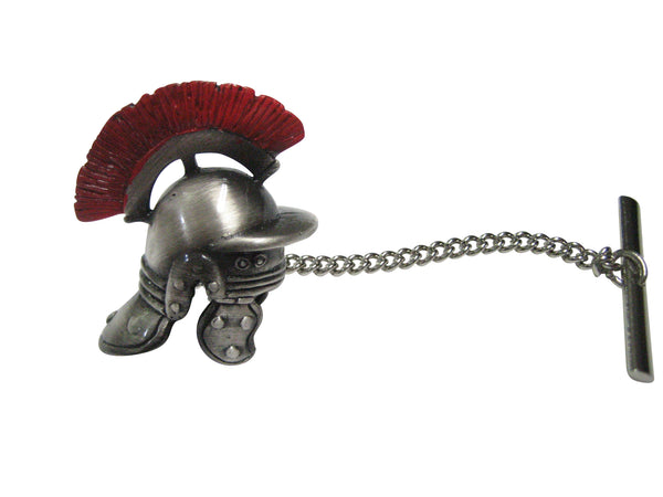 Red Plumed Roman War Helmet Tie Tack