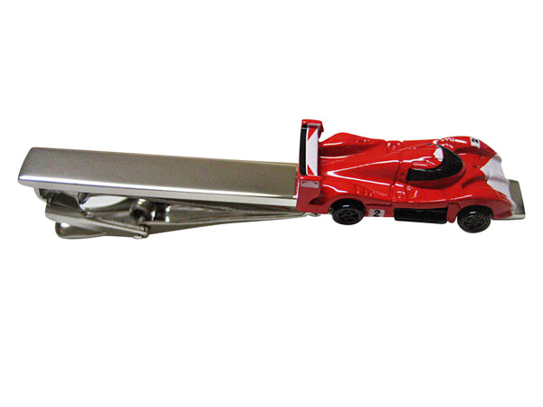 Red Racing Car Square Tie Clips