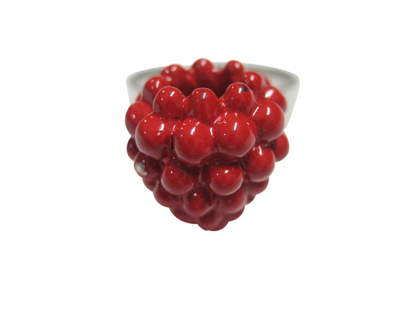 Red Raspberry Fruit Adjustable Size Fashion Ring