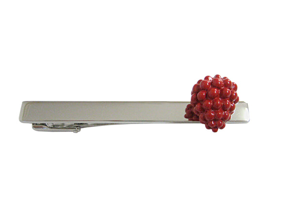 Red Raspberry Fruit Square Tie Clip