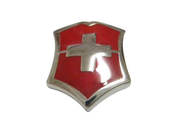 Red Shield Cross Pendant Magnet