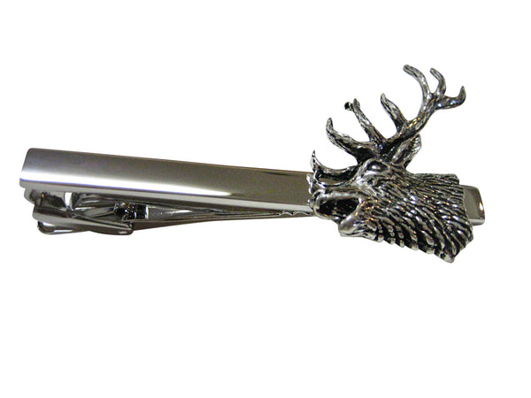 Red Stag Deer Head Square Tie Clip