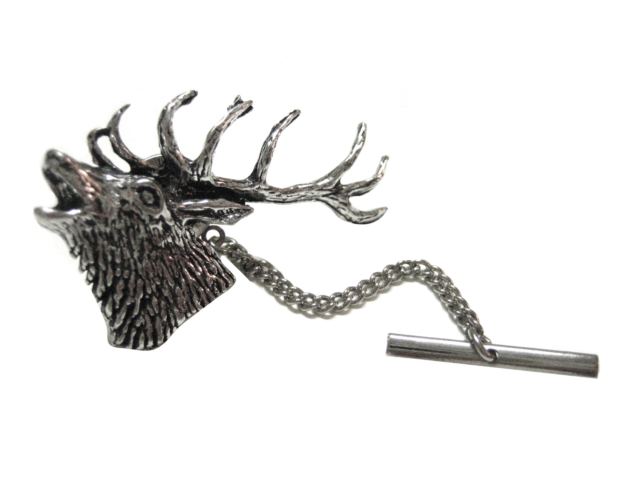 Red Stag Deer Head Tie Tack