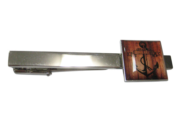 Red and Orange Toned Square Nautical I Refuse To Sink Anchor Tie Clip