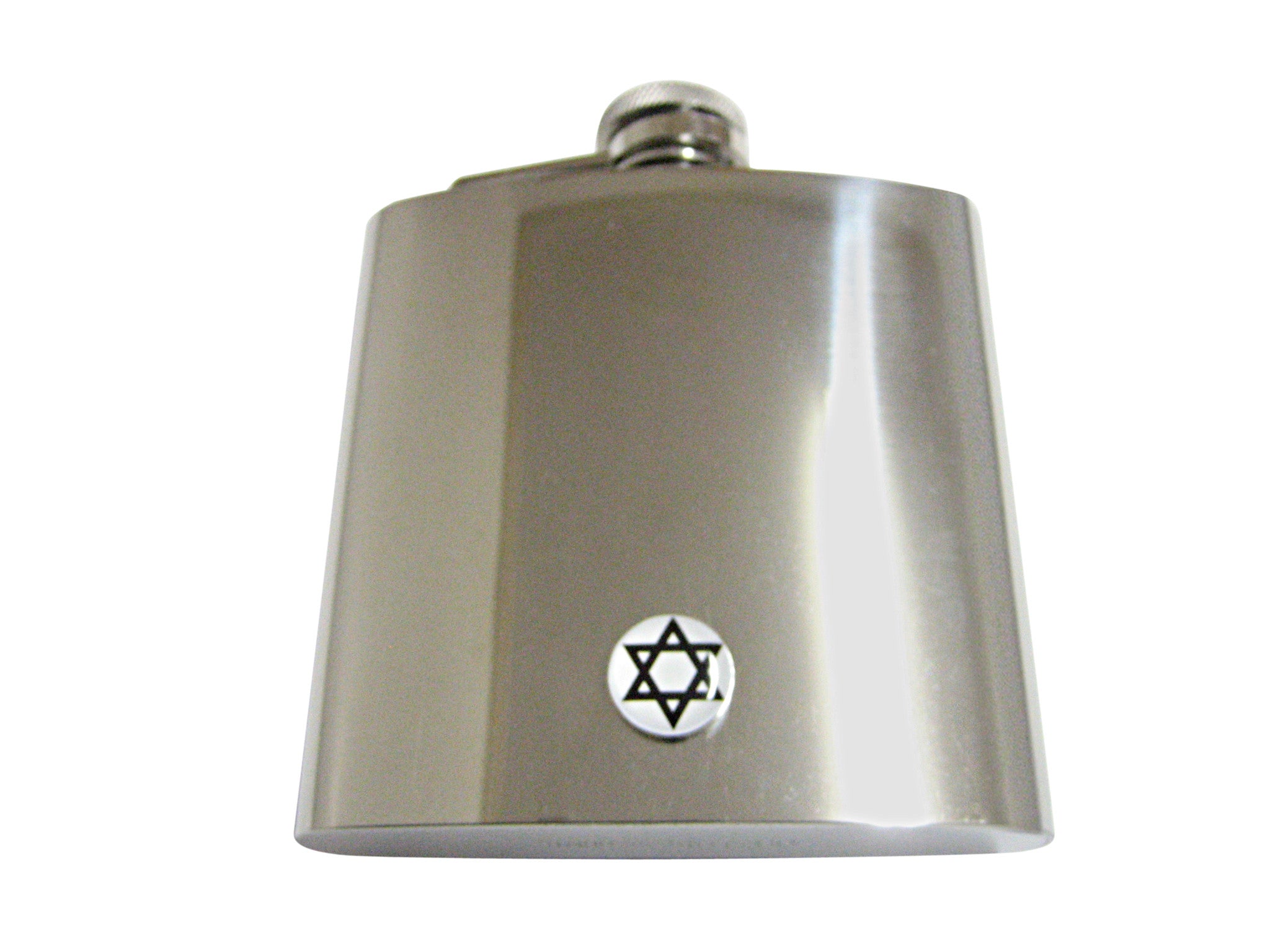 Religious Star of David Pendant 6 Oz. Stainless Steel Flask