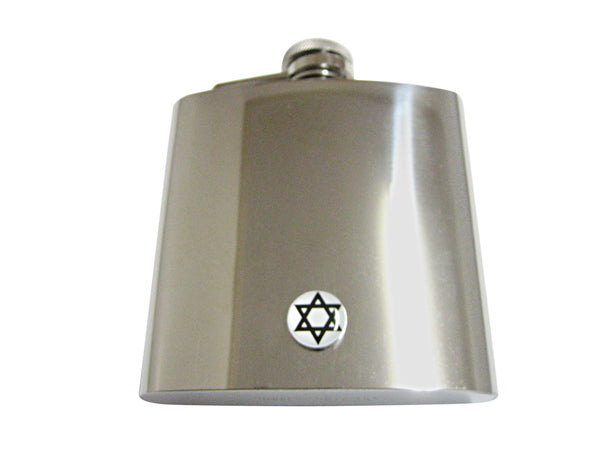 Religious Star of David Pendant 6 Oz. Stainless Steel Flask
