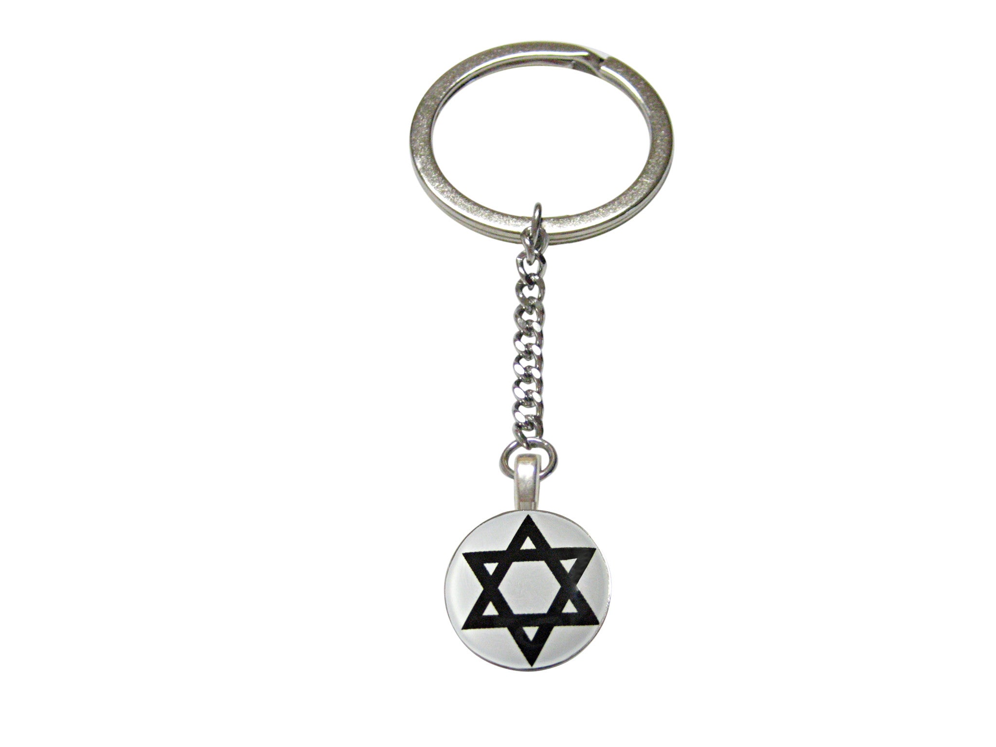 Religious Star of David Pendant Keychain